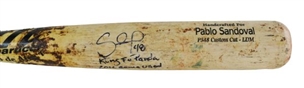 2012 Pablo Sandoval Signed and Inscribed Game Used Baseball Bat (PSA GU 10) (World Series MVP Year)